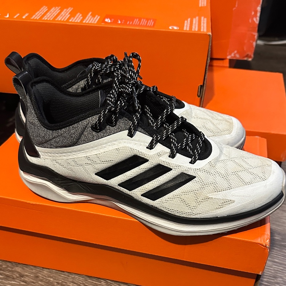 Adidas baseball speed trainer Men's White and Black Sneakers